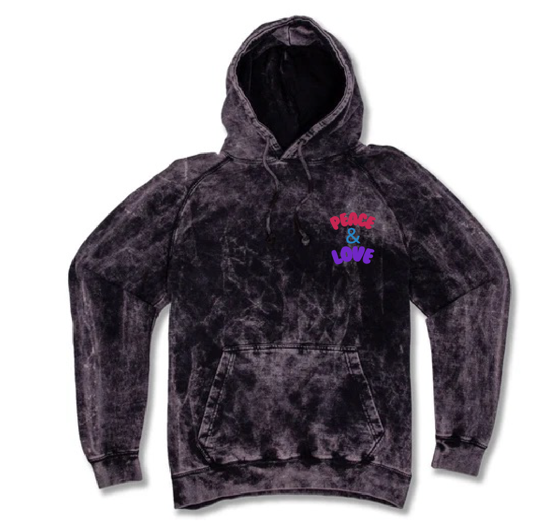 Peace & Love - Vintage Wash Hoodies Colored Edition