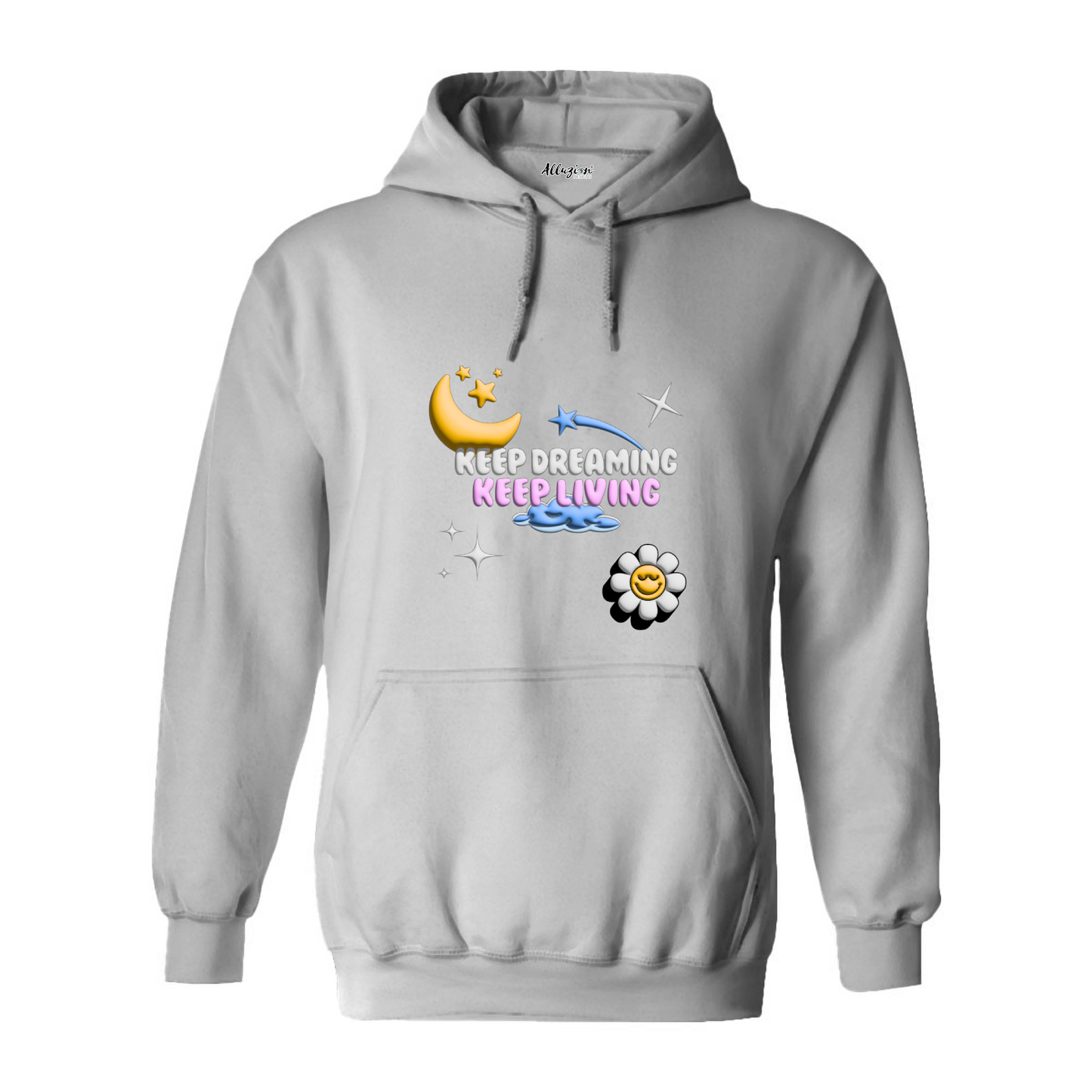Keep Dreaming - Puff Print Gildan Hoodies