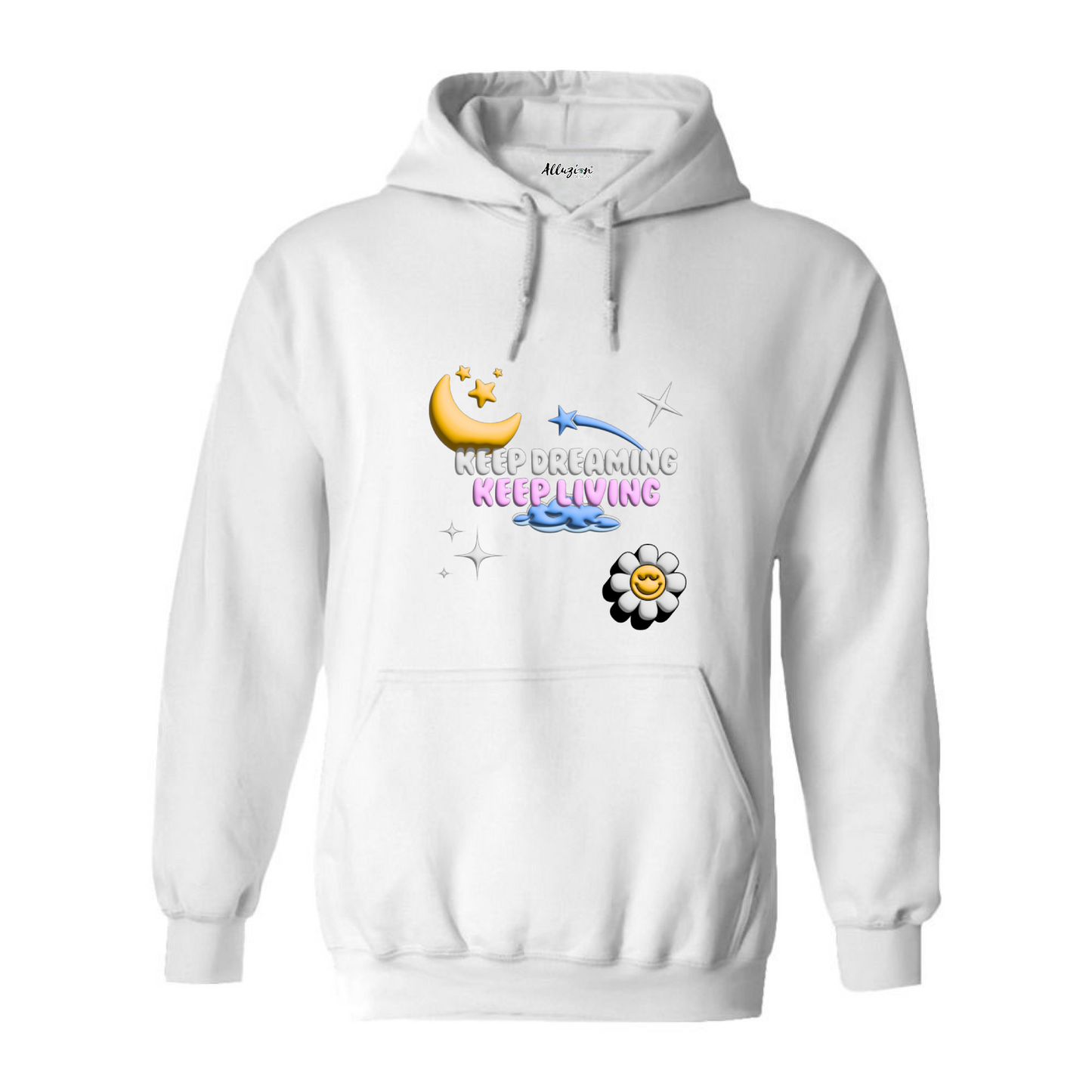 Keep Dreaming - Puff Print Gildan Hoodies