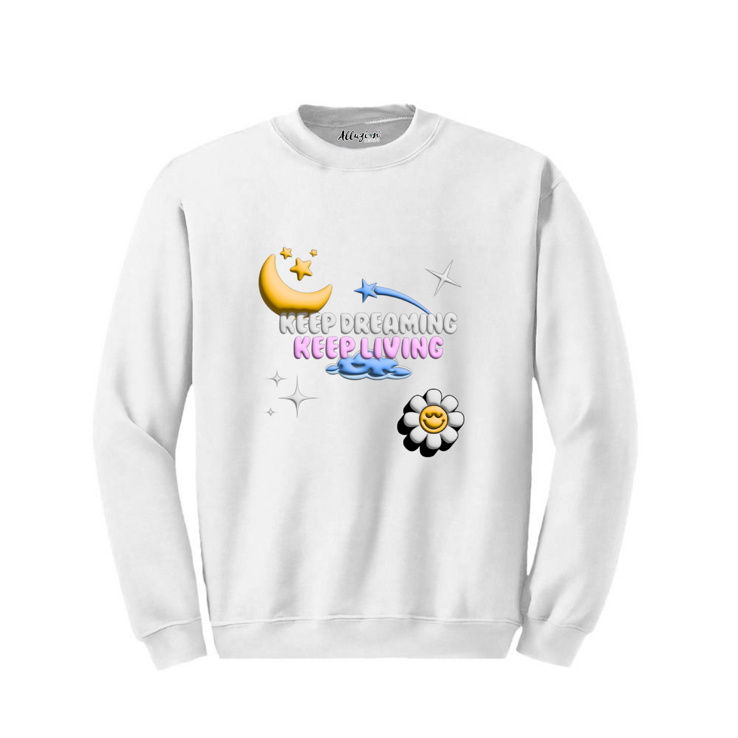 Keep Dreaming - Puff Print Crewneck Sweatshirt